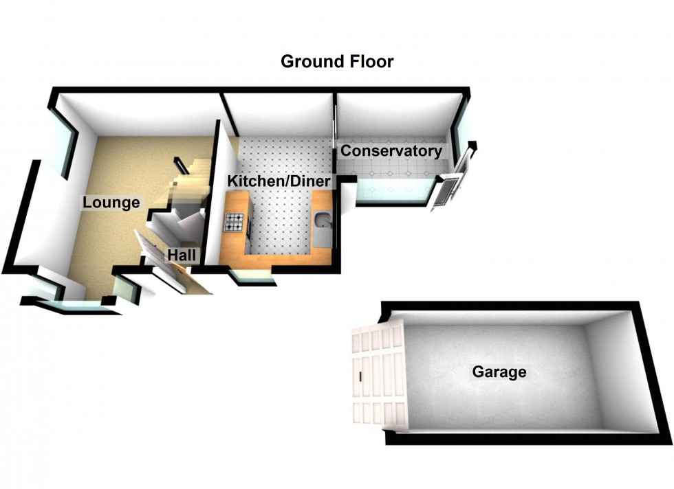 Floorplan for Cunningham Drive, Lutterworth, Leicestershire