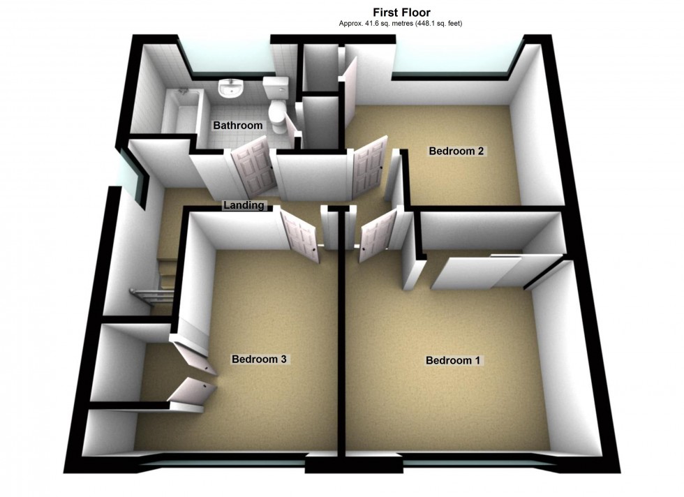 Floorplan for Woodlea Avenue, Lutterworth