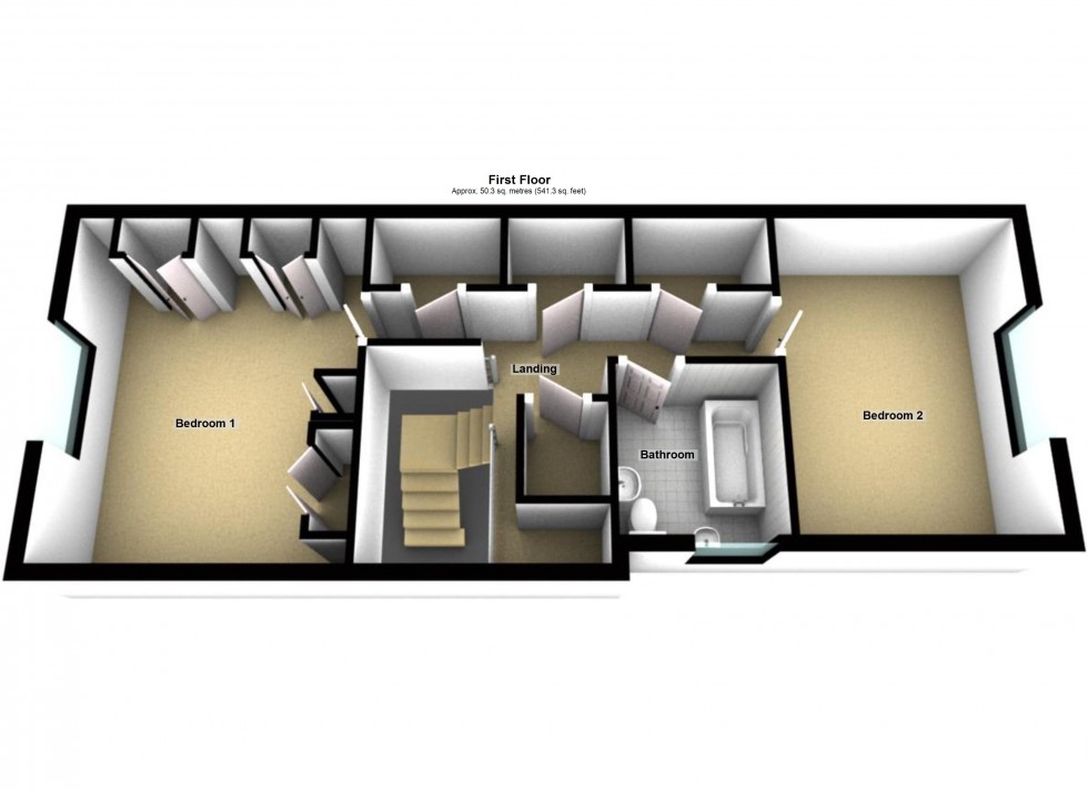 Floorplan for Tennyson Road, Lutterworth