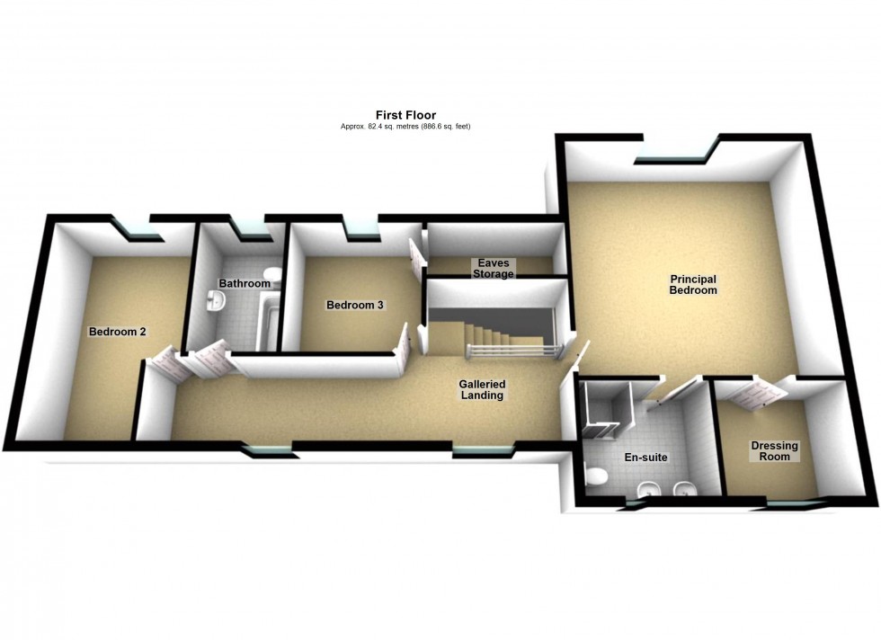 Floorplan for Walnut Close, Bitteswell