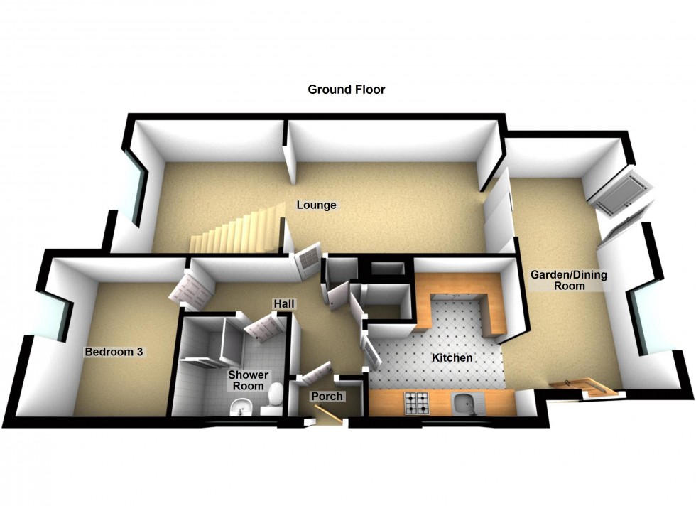 Floorplan for Meriton Road, Lutterworth