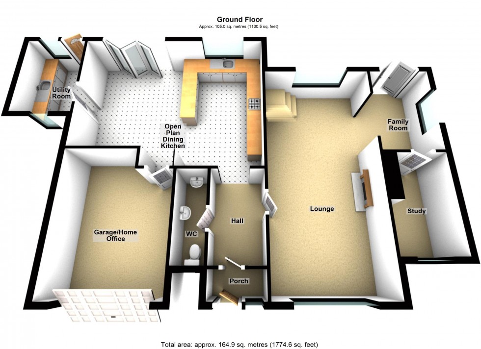 Floorplan for Greenacres Drive, Lutterworth