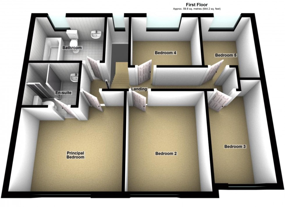 Floorplan for Greenacres Drive, Lutterworth