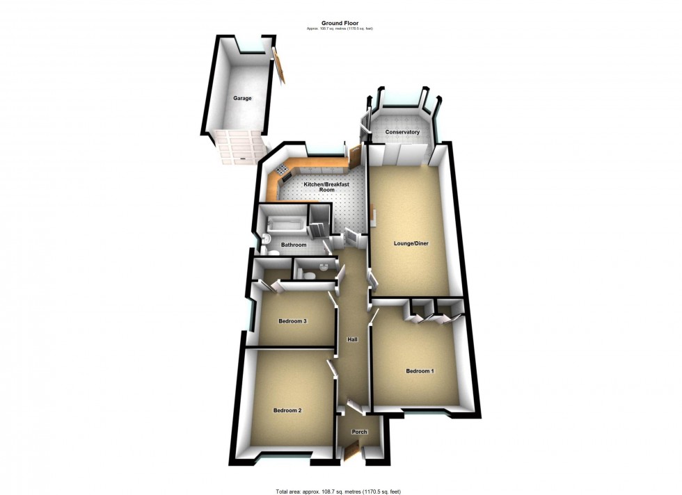 Floorplan for Avery Close, Lutterworth