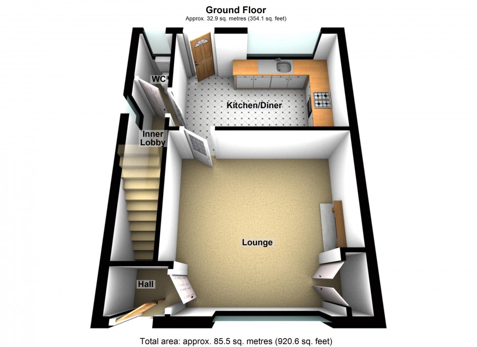 Floorplan for Spencer Road, Lutterworth