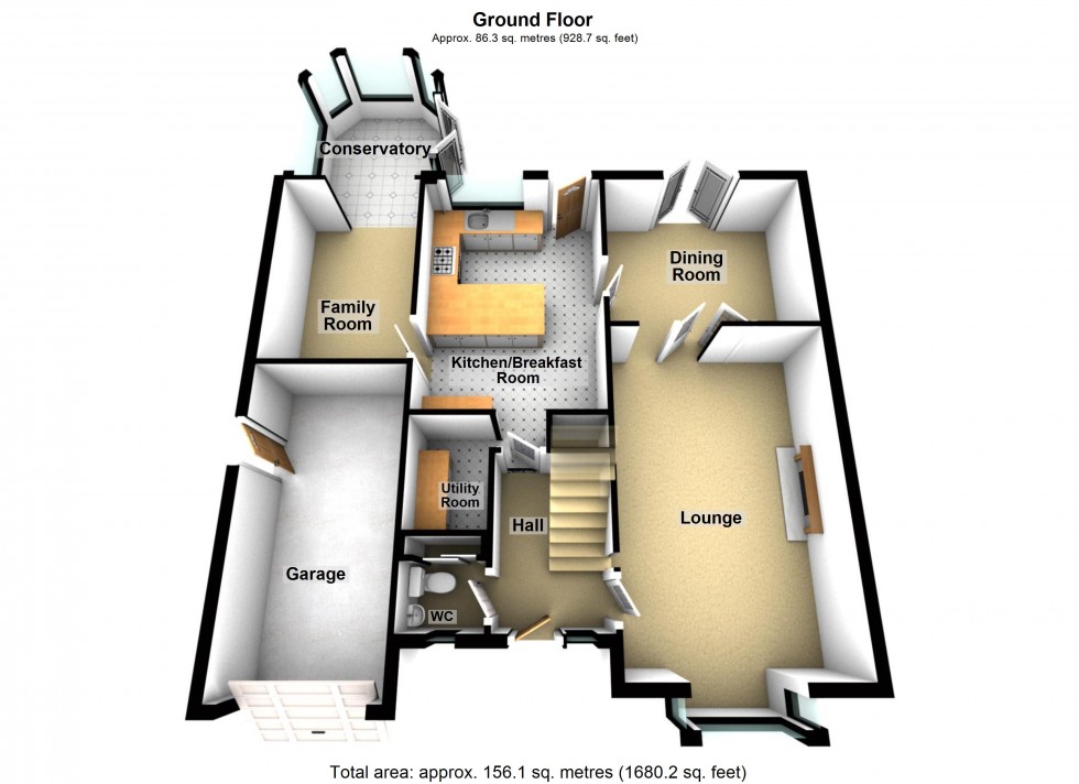 Floorplan for Lilac Drive, Lutterworth