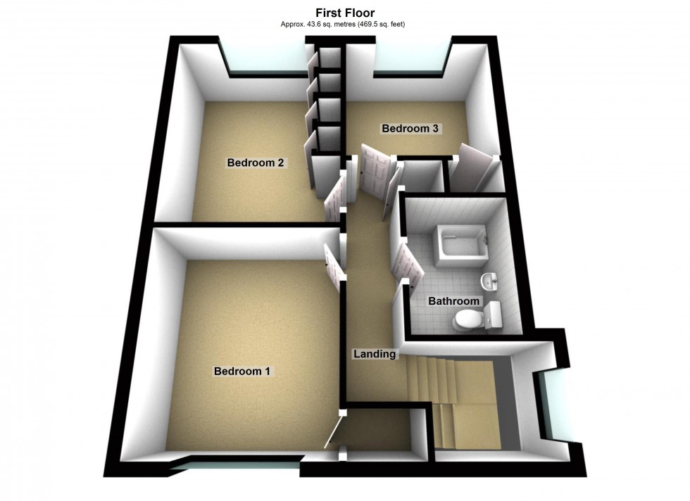 Floorplan for Woodlea Avenue, Lutterworth