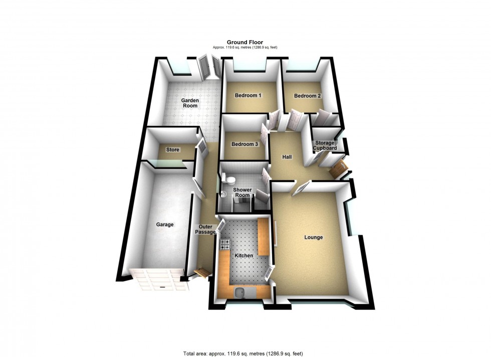 Floorplan for Conifer Close, Lutterworth