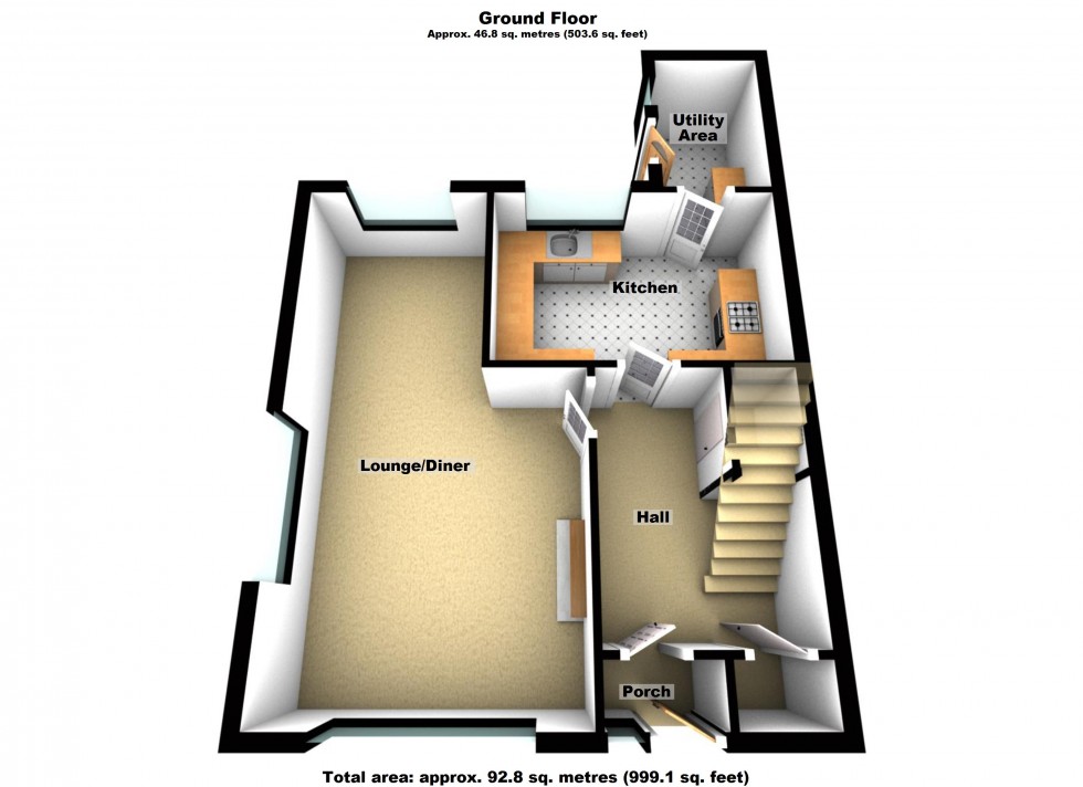 Floorplan for Laburnum Avenue, Lutterworth