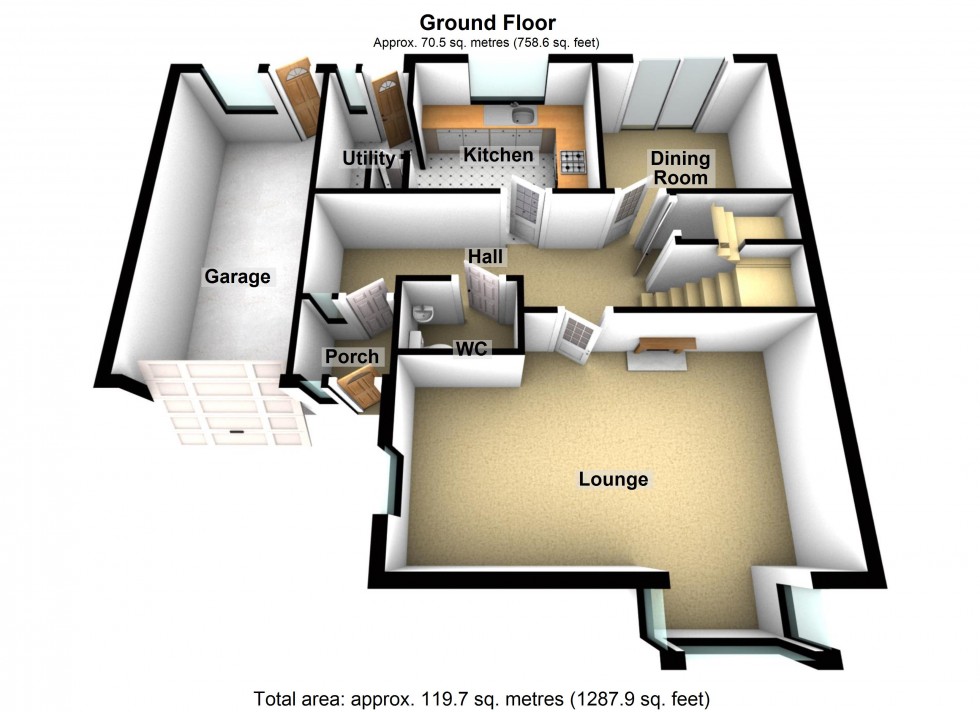 Floorplan for Lea Close, Broughton Astley