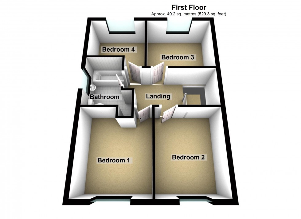 Floorplan for Lea Close, Broughton Astley