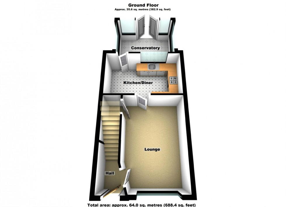 Floorplan for Robinia Close, Lutterworth