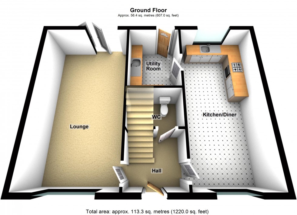 Floorplan for Poppy Road, Lutterworth