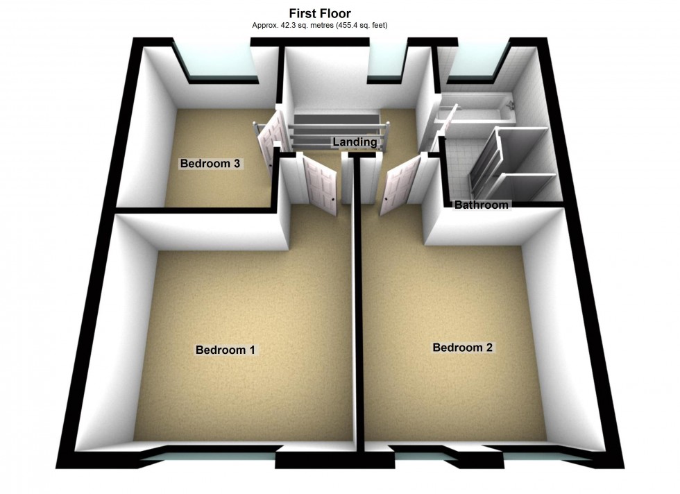 Floorplan for Sherrier Way, Lutterworth