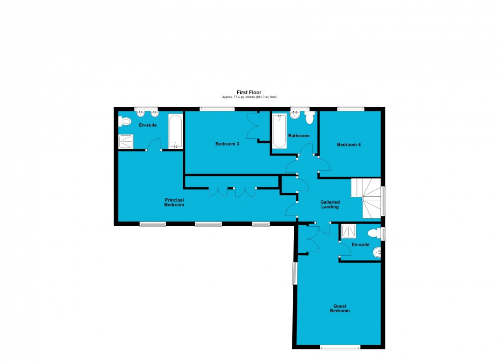 Floorplan for Burrough Way, Lutterworth