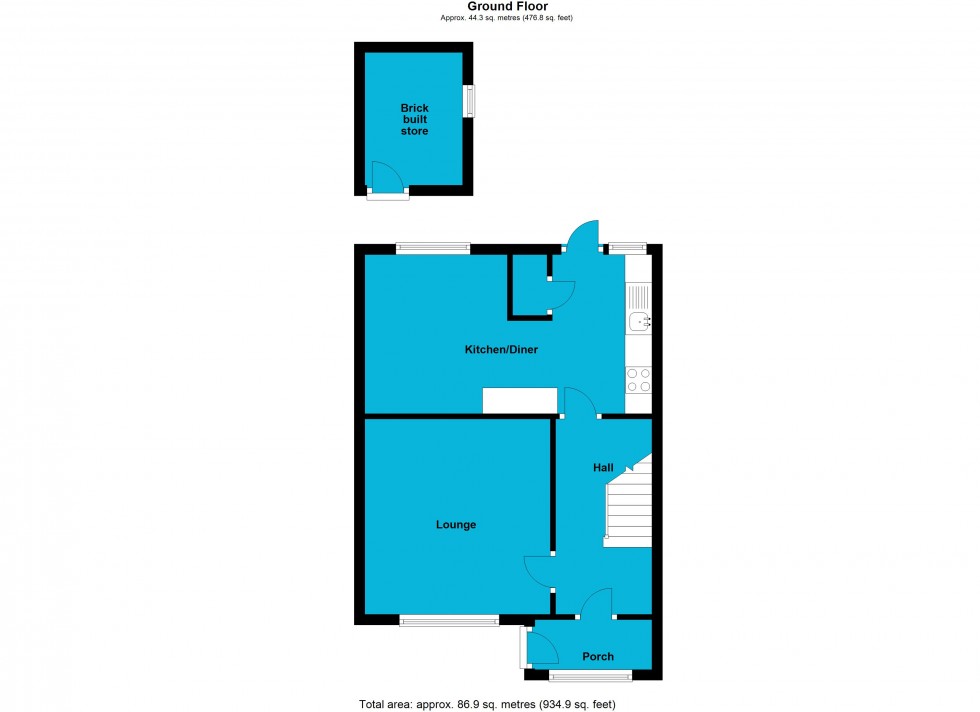 Floorplan for Denbigh Place, Lutterworth