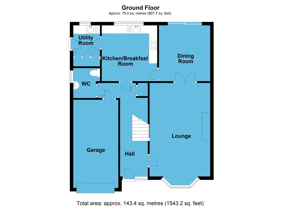 Floorplan for Burrough Way, Lutterworth