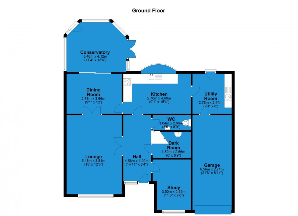 Floorplan for Thornton Close, Broughton Astley