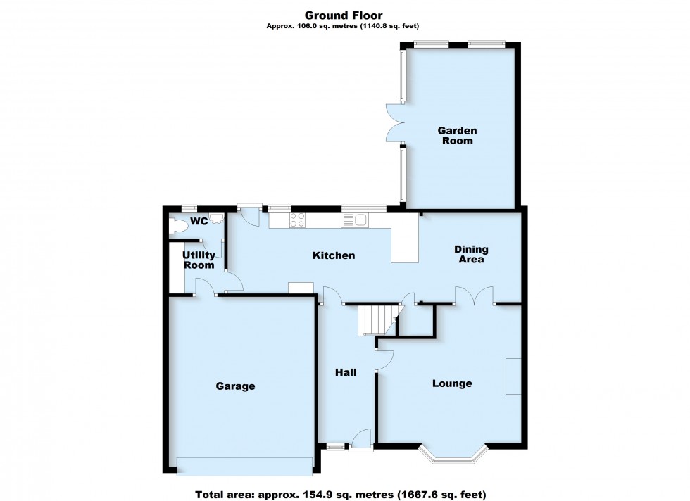 Floorplan for Cunningham Drive, Lutterworth