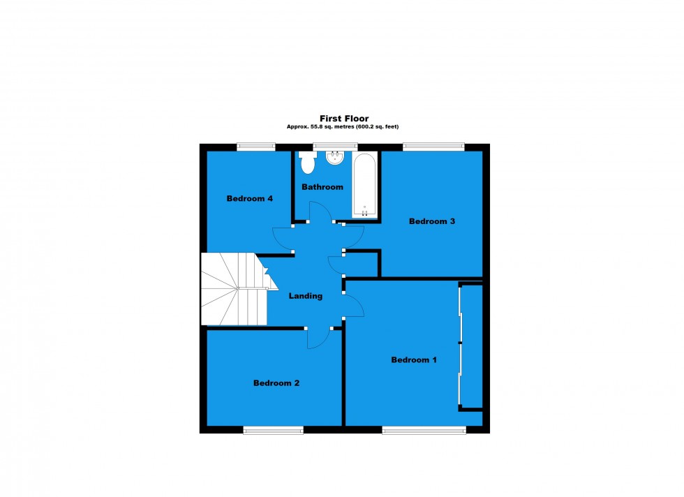 Floorplan for Greenacres Drive, Lutterworth