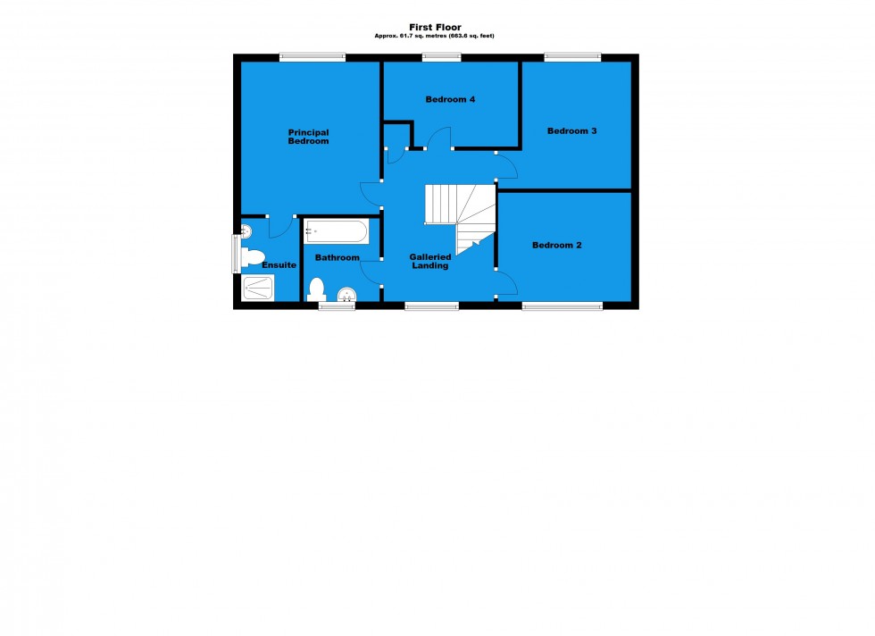 Floorplan for Almond Way, Lutterworth